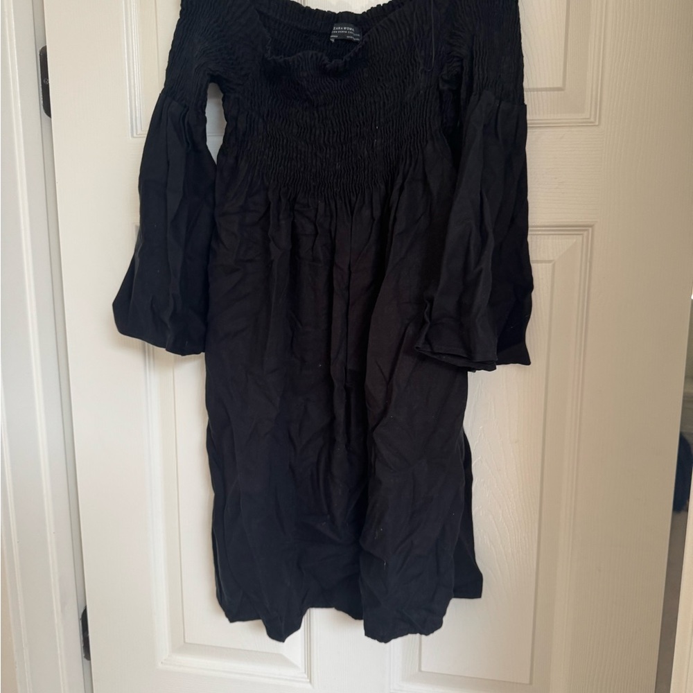 Zara Black Off-Shoulder Dress